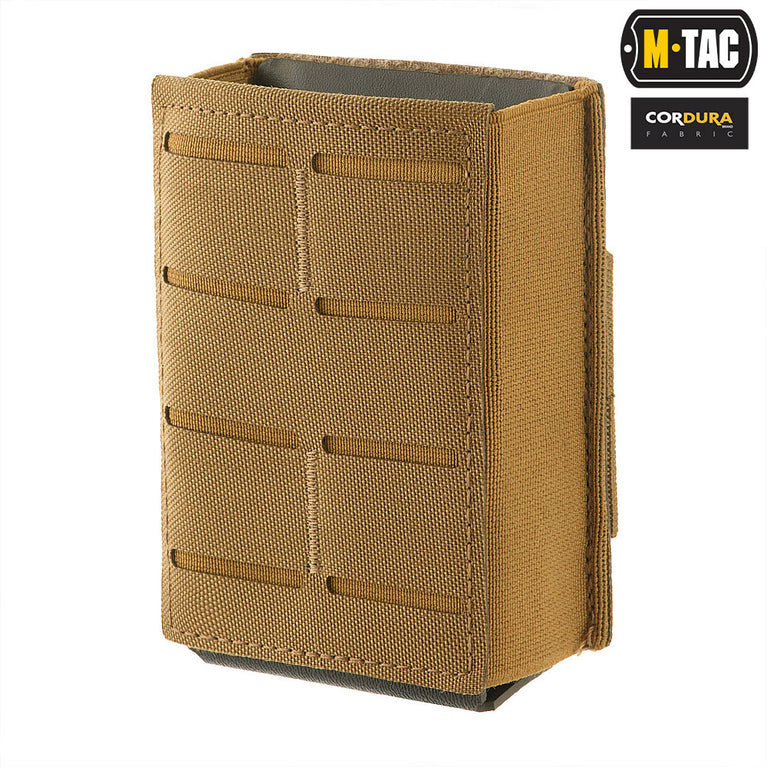 Porta caricatori in cordura con fascia elastica laser cut colore coyote M-TAC