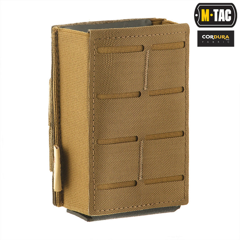 Porta caricatori in cordura con fascia elastica laser cut colore coyote M-TAC