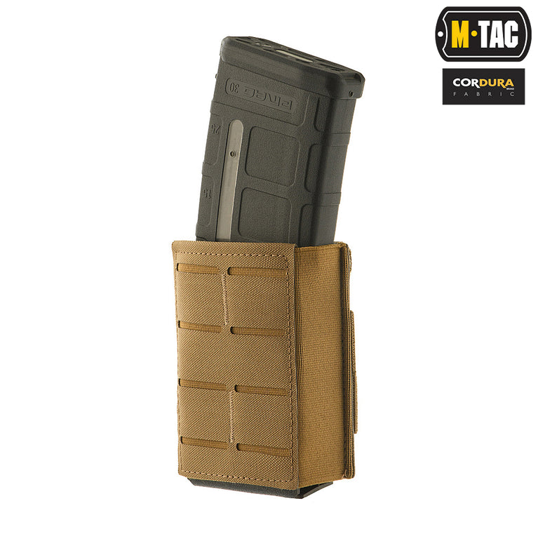 Porta caricatori in cordura con fascia elastica laser cut colore coyote M-TAC