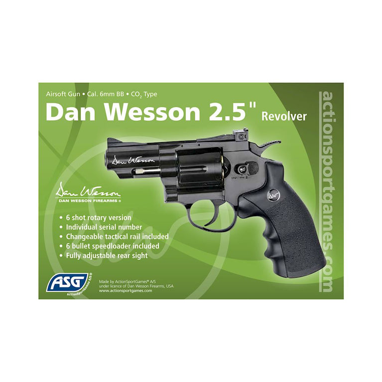 REVOLVER DA SOFTAIR full meta da 2.5" Co2 NERA DAN WESSON