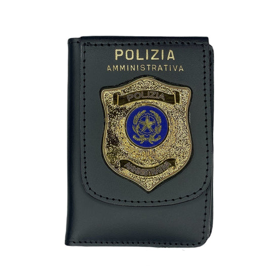 PORTAFOGLIO CON PLACCA A PATTELLA FISSA POLIZIA AMMINISTRATIVA VEGA HOLSTERPOLIZIA AMMINISTRATIVA