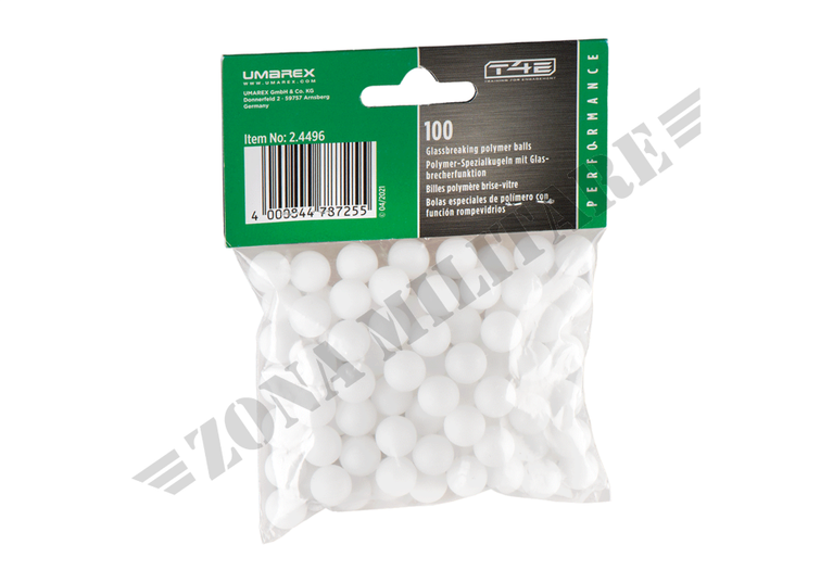 MUNIZIONI CAL .43 Performance QAB PESO 0.88g 100 PEZZI T4E