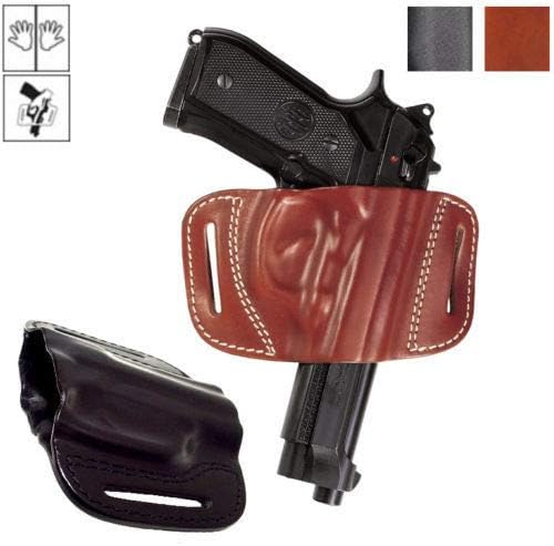 FONDINA DA FIANCO IN CUOIO FB1 NERA a canna scoperta VEGA HOLSTER