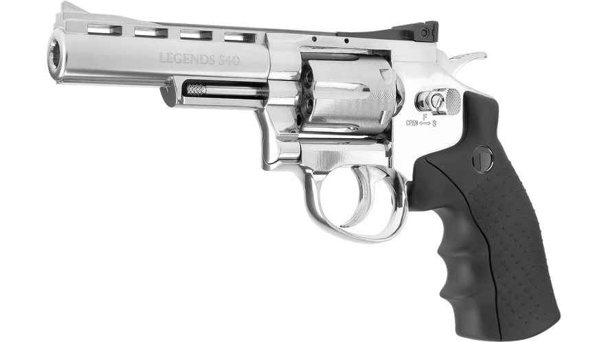 REVOLVER LEGENDS S40 ACCIAIO INOX CALIBRO 4,5  POT.<7,5 JOULE UMAREX