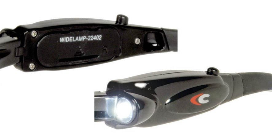 Occhiale Widelamp Scocca Nera Con Led Lens Clear Cofra