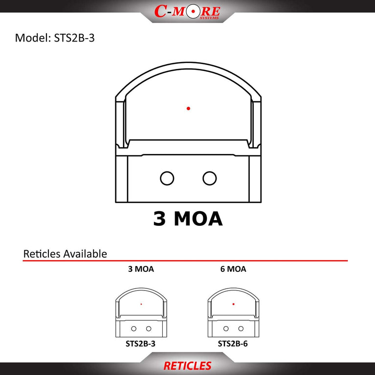 RED DOT RTS2-R V5 RED DOT 3MOA WEAVER NERO C-MORE