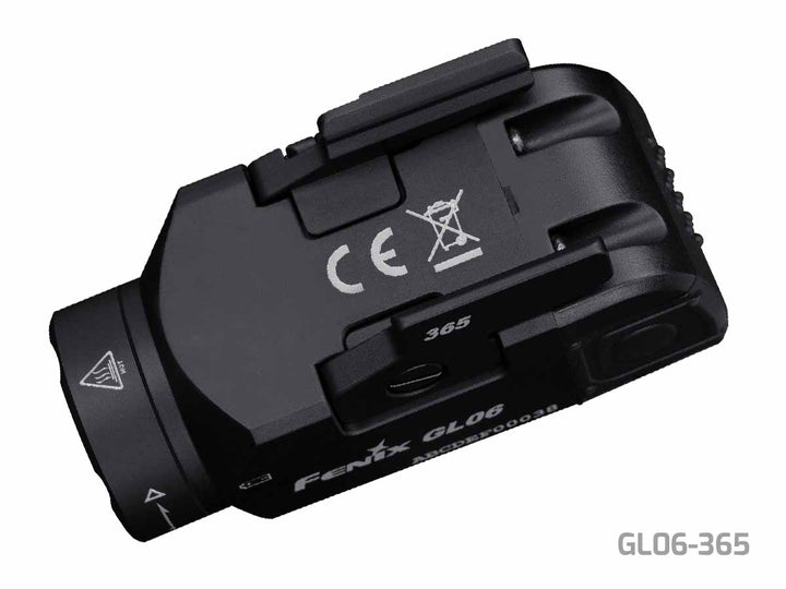 TORCIA DA 600 LUMENS PER PISTOLA GL06-365 SIG SAUER P365 NERA FENIX