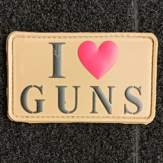 PATCH GOMMATA "I LOVE GUNS"