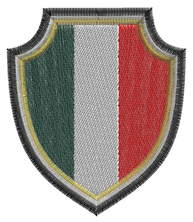 PATCH RICAMATA SCUDETTO ITALIA 7X8 CM