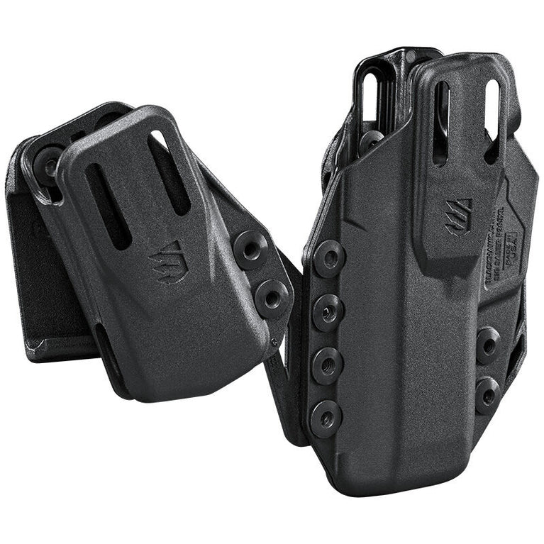 FONDINA STACHE IN POLIMERO CON PORTA CARICATORE INCLUSO GLOCK 19/19X/23/32/44/45 BLACKHAWK