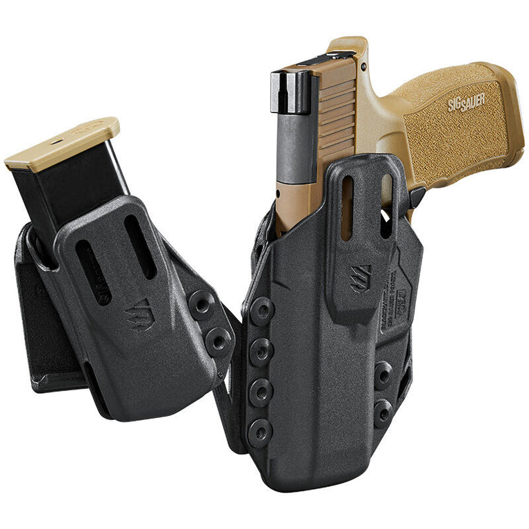 FONDINA STACHE IN POLIMERO CON PORTA CARICATORE INCLUSO GLOCK 19/19X/23/32/44/45 BLACKHAWK