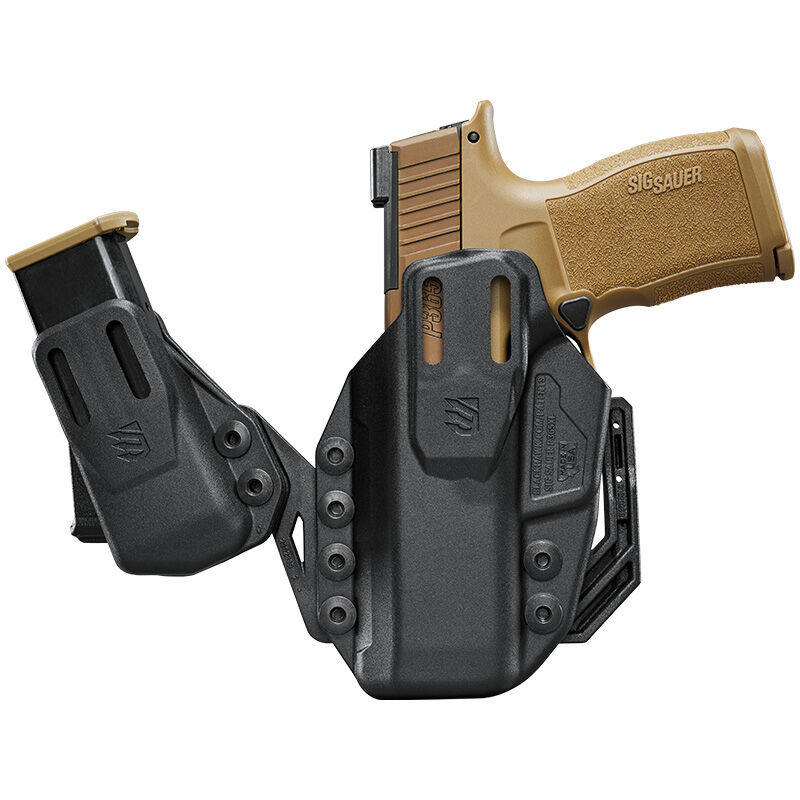 FONDINA STACHE IN POLIMERO CON PORTA CARICATORE INCLUSO GLOCK 19/19X/23/32/44/45 BLACKHAWK