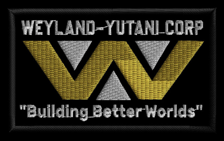 WEYLAND YUTANI CORPORATION PATCH RICAMATA CON VELCRO