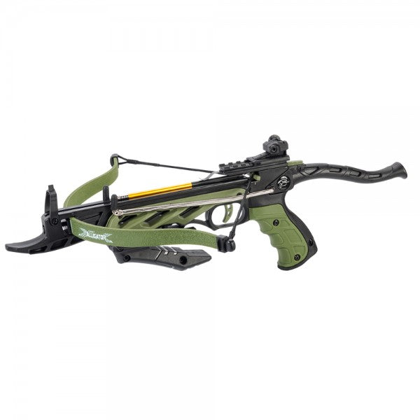 PISTOLA BALESTRA RICURVA ALLIGATOR TCS1 80 LIBBRE VERDE MAN KUNG