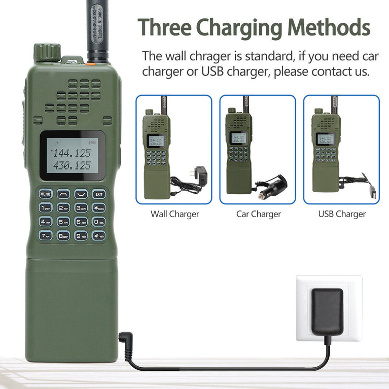 RICETRASMITTENTE DUAL BAND VHF-UHF FM AR-152 VERDE BAOFENG