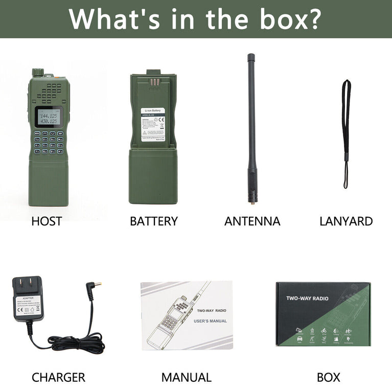 RICETRASMITTENTE DUAL BAND VHF-UHF FM AR-152 VERDE BAOFENG