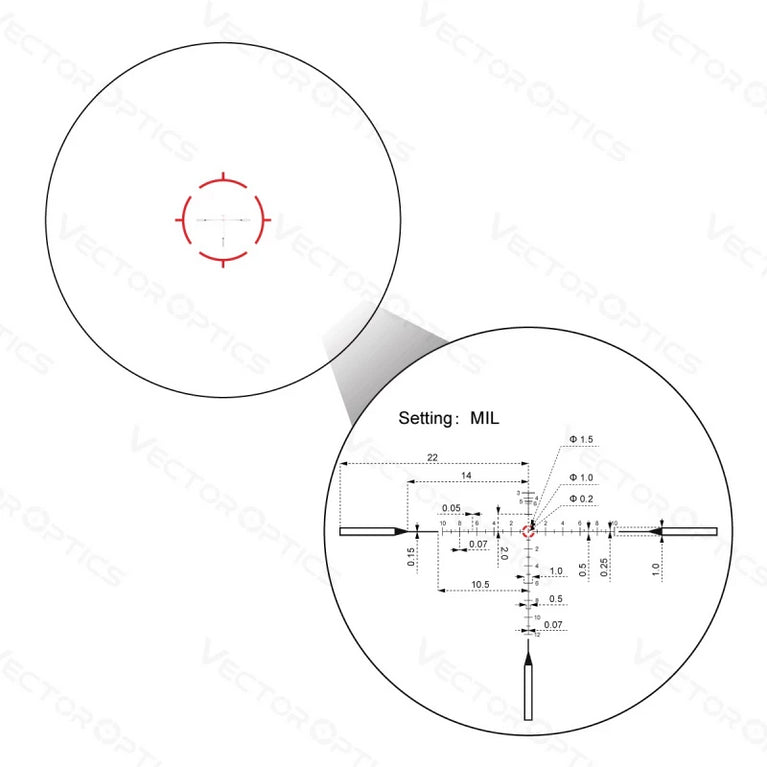 ottica Continental x10 1-10x28 ED vector optics