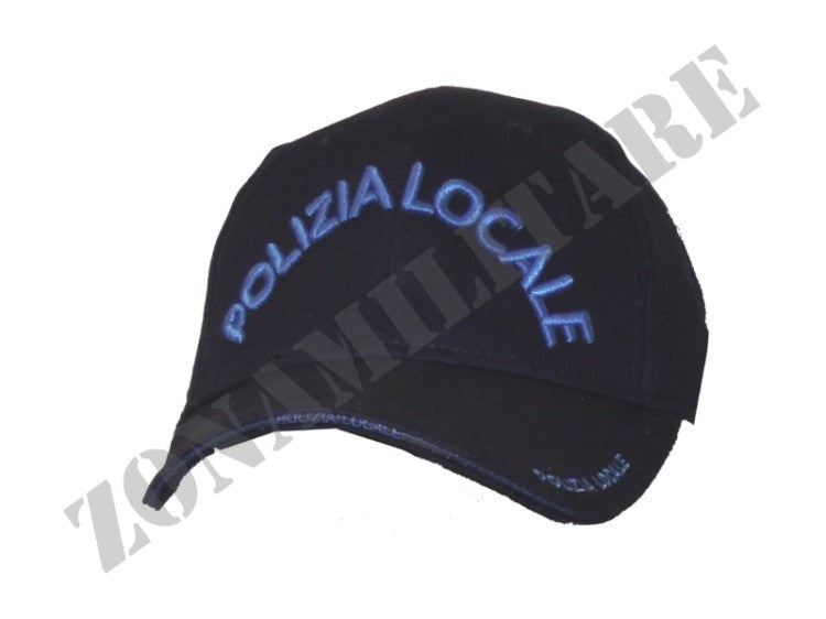 Berretto Baseball Cap Polizia Locale Colore Blu Navy E Celeste