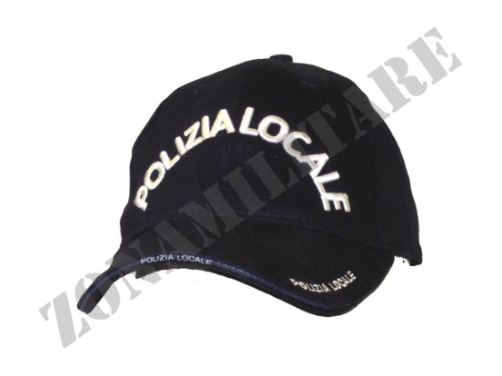 Berretto Baseball Cap Polizia Locale Colore Blu Navy