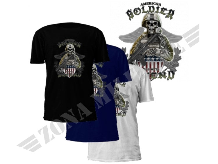 Maglietta American Soldier Dual Color Cotton