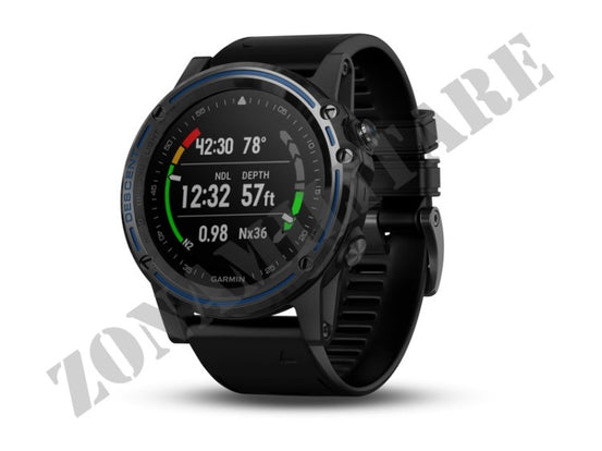 Orologio Descent Mk1 Grey Titanio Lente Zaffiro E Black Band Garmin