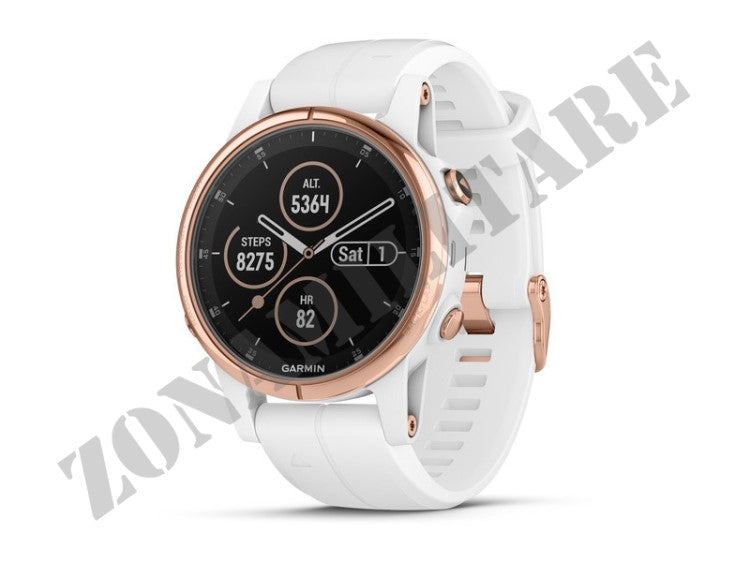 Orologio Fenix 5S Plus Sapphire Rose Gold Tone White Band Garmin