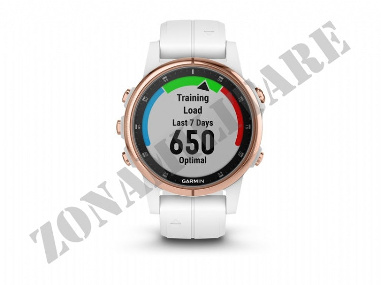 Orologio Fenix 5S Plus Sapphire Rose Gold Tone White Band Garmin