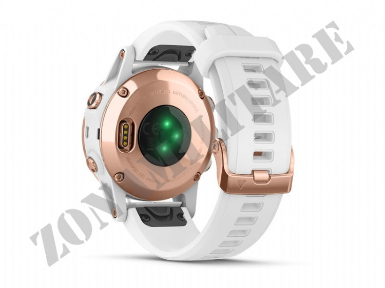 Orologio Fenix 5S Plus Sapphire Rose Gold Tone White Band Garmin