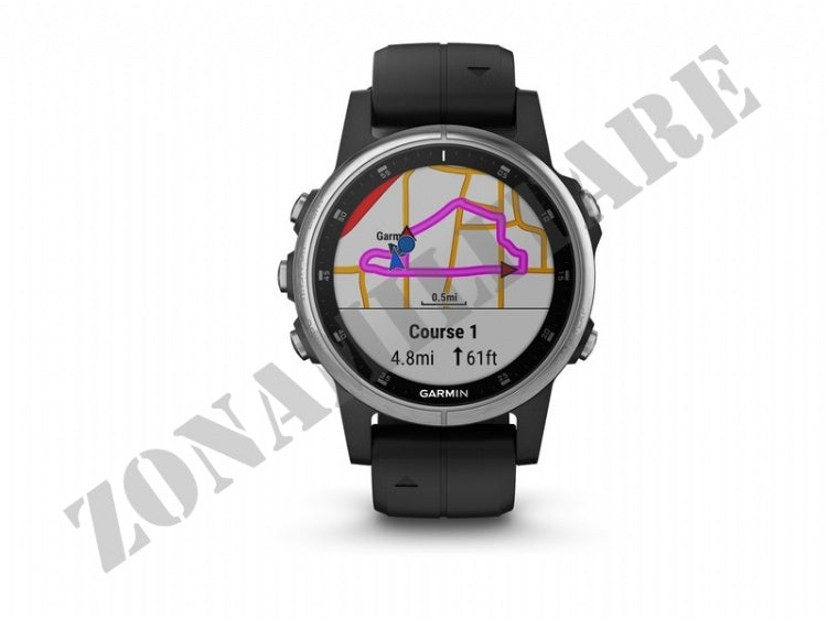 Orologio Fenix 5S Plus Silver Con Black Band Garmin