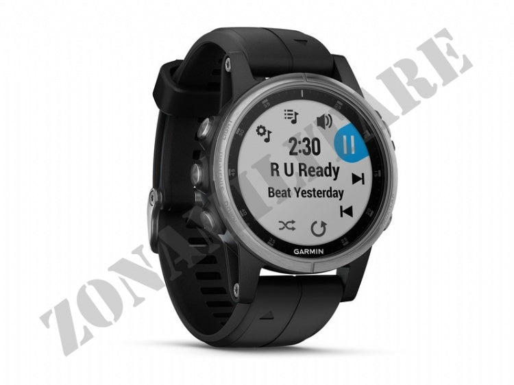 Orologio Fenix 5S Plus Silver Con Black Band Garmin