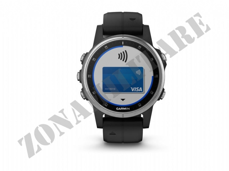 Orologio Fenix 5S Plus Silver Con Black Band Garmin