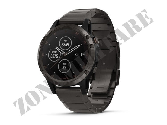 Orologio Fenix 5 Plus Sapphire Titanium Dlc Carbon Grey Con Titanium Dlc Band Garmin