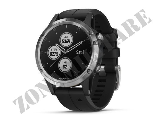 Orologio Fenix 5 Plus Silver Con Black Band Garmin