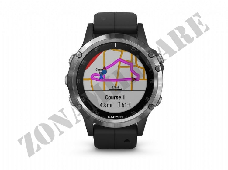 Orologio Fenix 5 Plus Silver Con Black Band Garmin