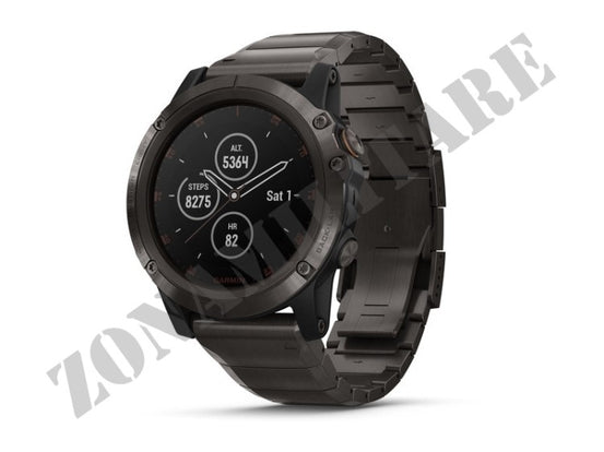 Orologio Fenix 5X Plus Sapphire Titanium Dlc Carbon Gray Con Titanium Dlc Bland Garmin