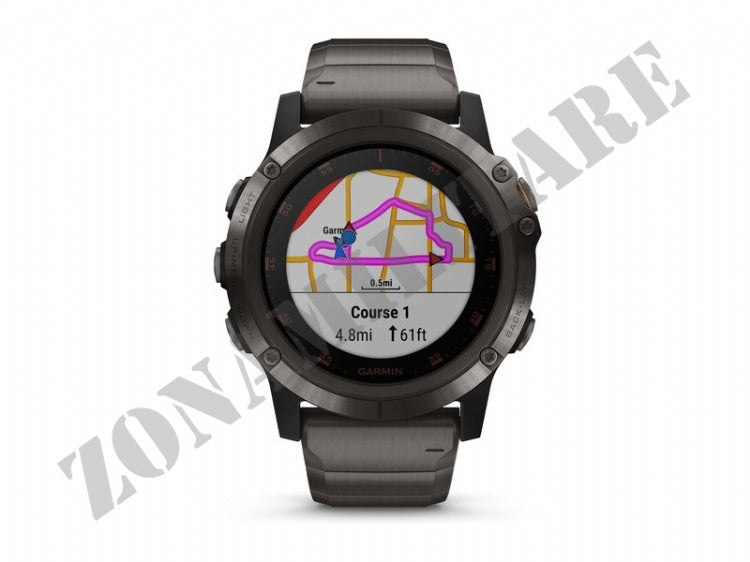 Orologio Fenix 5X Plus Sapphire Titanium Dlc Carbon Gray Con Titanium Dlc Bland Garmin