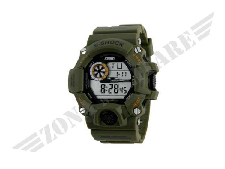 Orologio Military Shock Od Green Digital Skmei