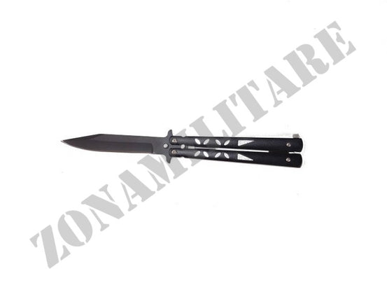 Coltello A Farfalla Richiudibile Nero 10 Cm