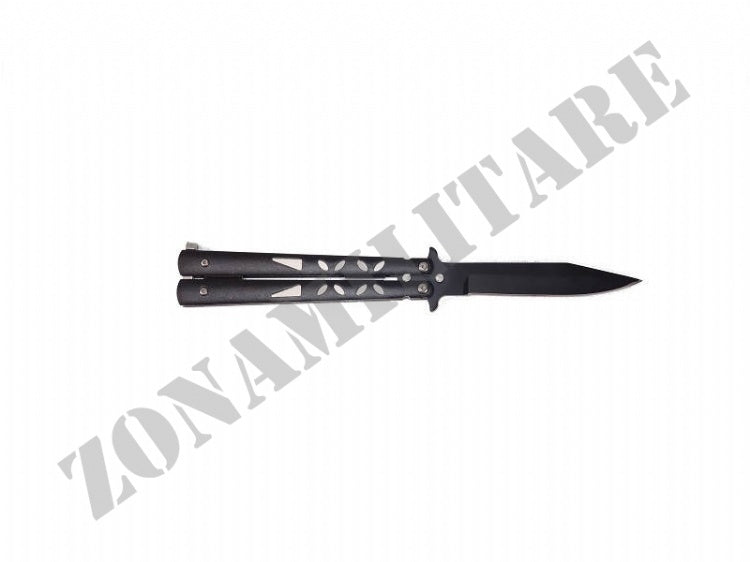 Coltello A Farfalla Richiudibile Nero 10 Cm