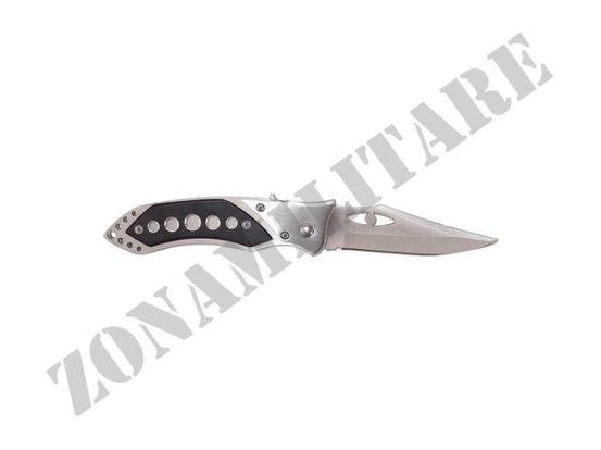 Coltello Richiudibile In Metallo Nero E Grigio