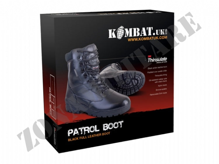 Anfibi Kombat Patrol Boots In Pelle Black