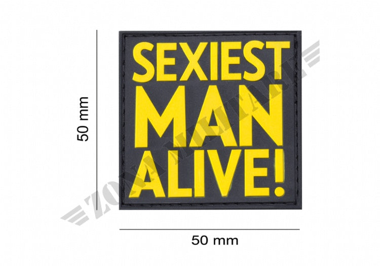 Patch Gommata Sexiest Man Alive Rubber Jtg Yellow