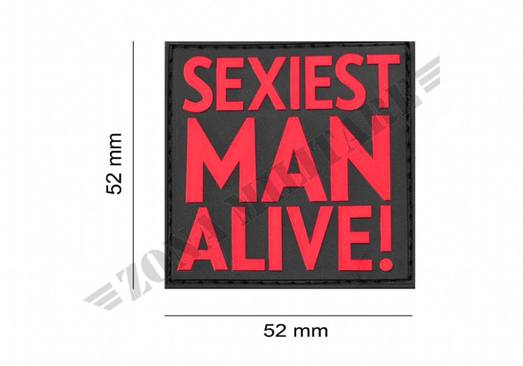 Patch Gommata Sexiest Man Alive Rubber Jtg Black Medic