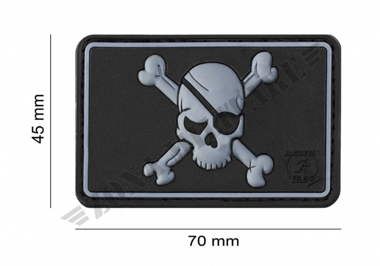 Pirate Skull Rubber Patch Jtg Swat Color