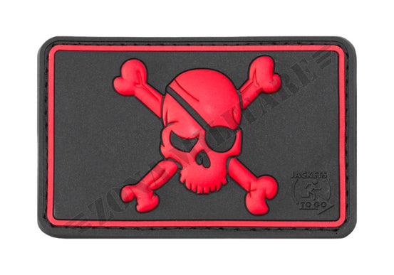 Pirate Skull Rubber Patch Jtg Black Medic Color