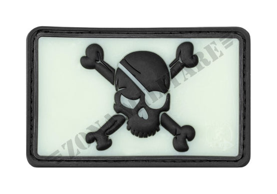 Pirate Skull Rubber Patch Jtg Glow Back Color