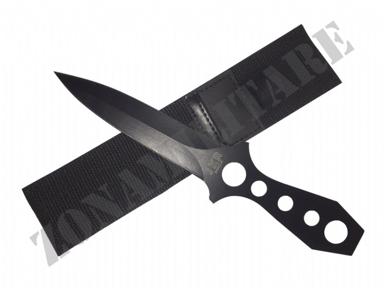 Coltello Da Lancio Inox Con Fodero Black