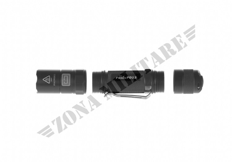 Torcia Fenix Modello Pd32 Xp-G2 R5 340 Lumen Black