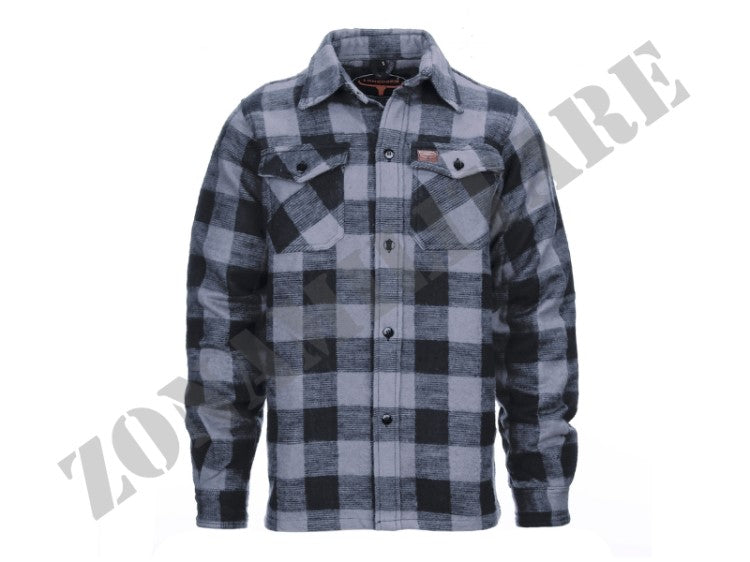 Flanel Contractor Shirt Fostex Garments Gray And Black