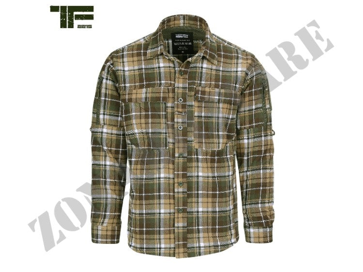 Flanel Contractor Shirt Task Force 2215 Brown And Green